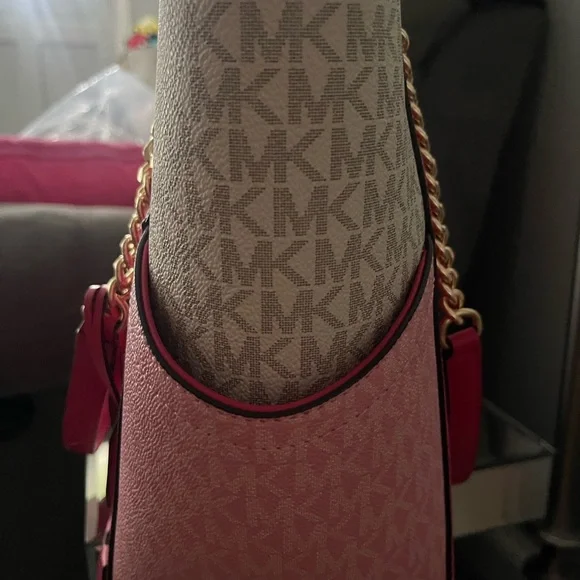 Michael Kors Pink and Tan Women's Bag - Picture 2 of 6
